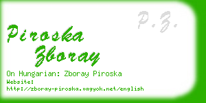 piroska zboray business card